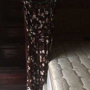 Long brown floral dress